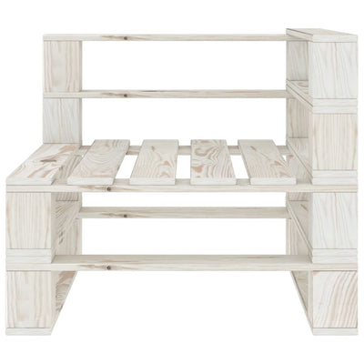 vidaXL 5 Piece Garden Pallet Lounge Set Solid Pinewood White