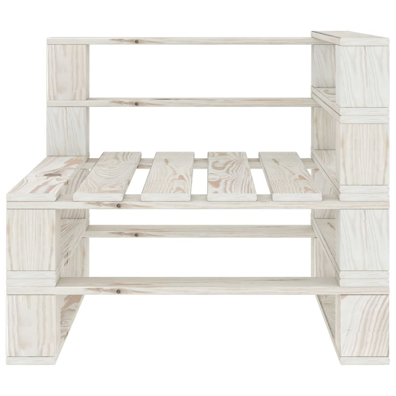 vidaXL 5 Piece Garden Pallet Lounge Set Solid Pinewood White
