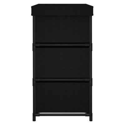 vidaXL Storage Cabinet with 6 Drawers 55x29x55 cm Black Steel
