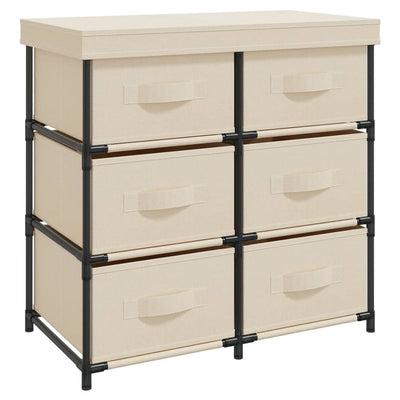 vidaXL Storage Cabinet with 6 Drawers 55x29x55 cm Black Steel