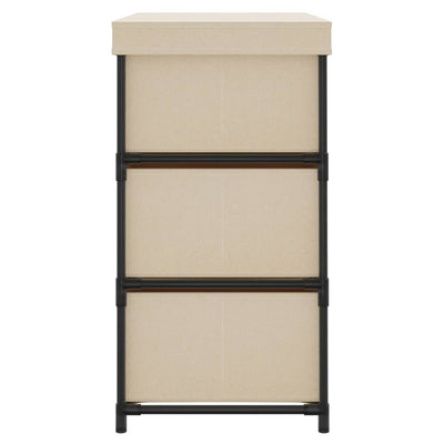 vidaXL Storage Cabinet with 6 Drawers 55x29x55 cm Black Steel