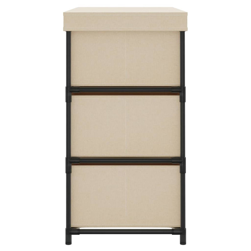 vidaXL Storage Cabinet with 6 Drawers 55x29x55 cm Black Steel