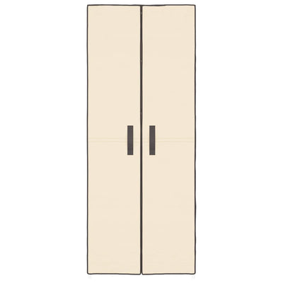 vidaXL Shoe Cabinet Cream 60x30x166 cm Fabric