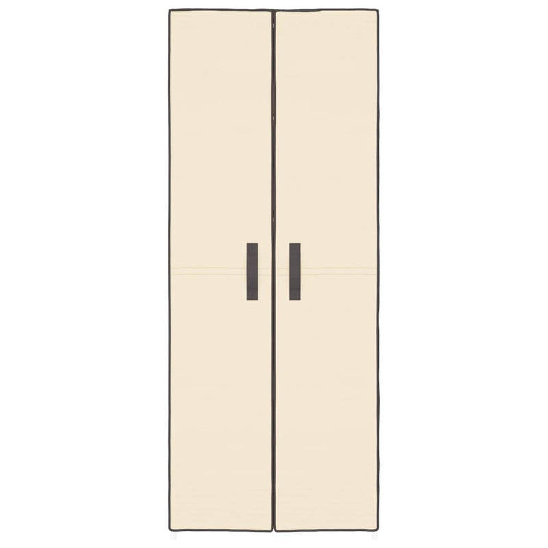 vidaXL Shoe Cabinet Cream 60x30x166 cm Fabric