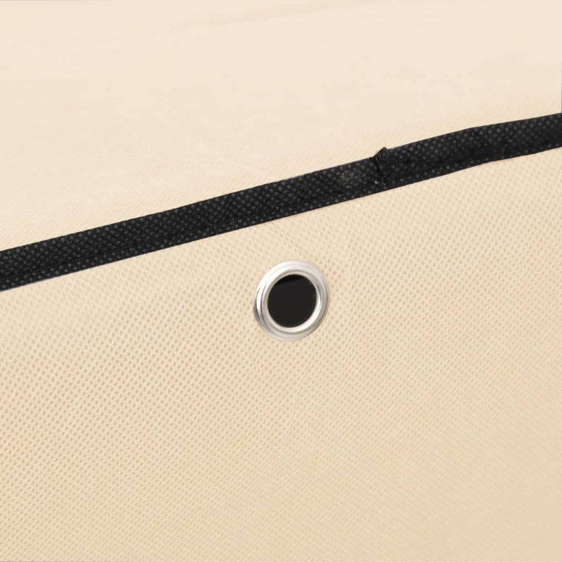 vidaXL Shoe Cabinet Cream 60x30x166 cm Fabric