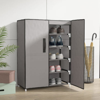 vidaXL Shoe Cabinet Black 60x28x90 cm Fabric