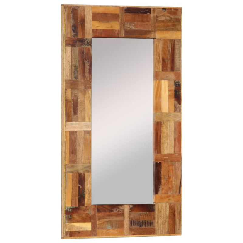 vidaXL Wall Mirror Solid Wood Reclaimed 50x80 cm