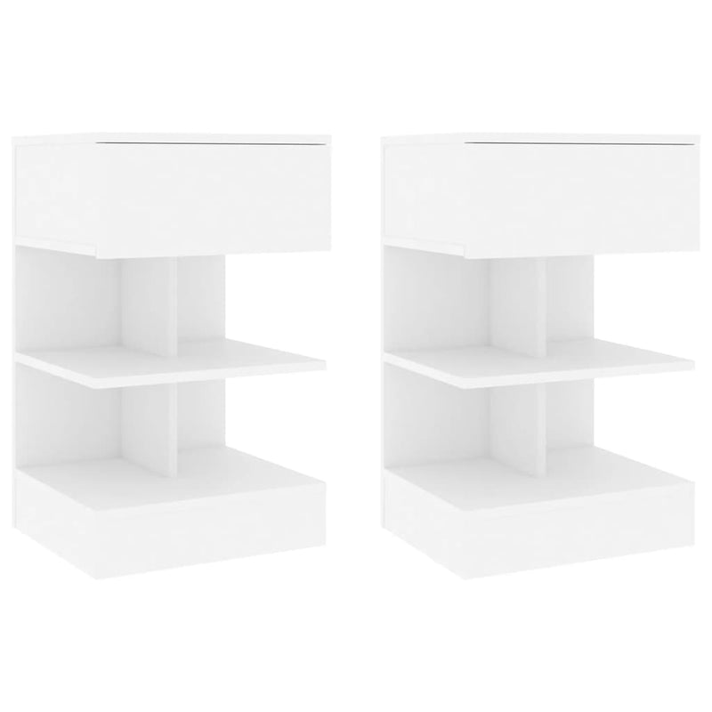 vidaXL Bedside Cabinets 2 pcs Concrete Grey 40x35x65 cm