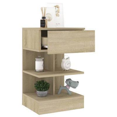 vidaXL Bedside Cabinets 2 pcs Concrete Grey 40x35x65 cm