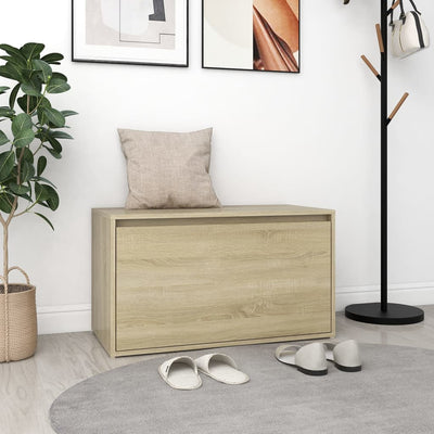 vidaXL Hall Bench 80x40x45 cm Sonoma Oak Engineered Wood