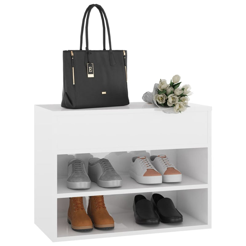 vidaXL Shoe Bench Sonoma Oak 60x30x45 cm Engineered Wood