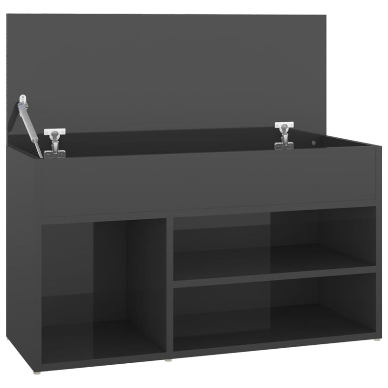 vidaXL Shoe Bench Sonoma Oak 80x30x45 cm Engineered Wood