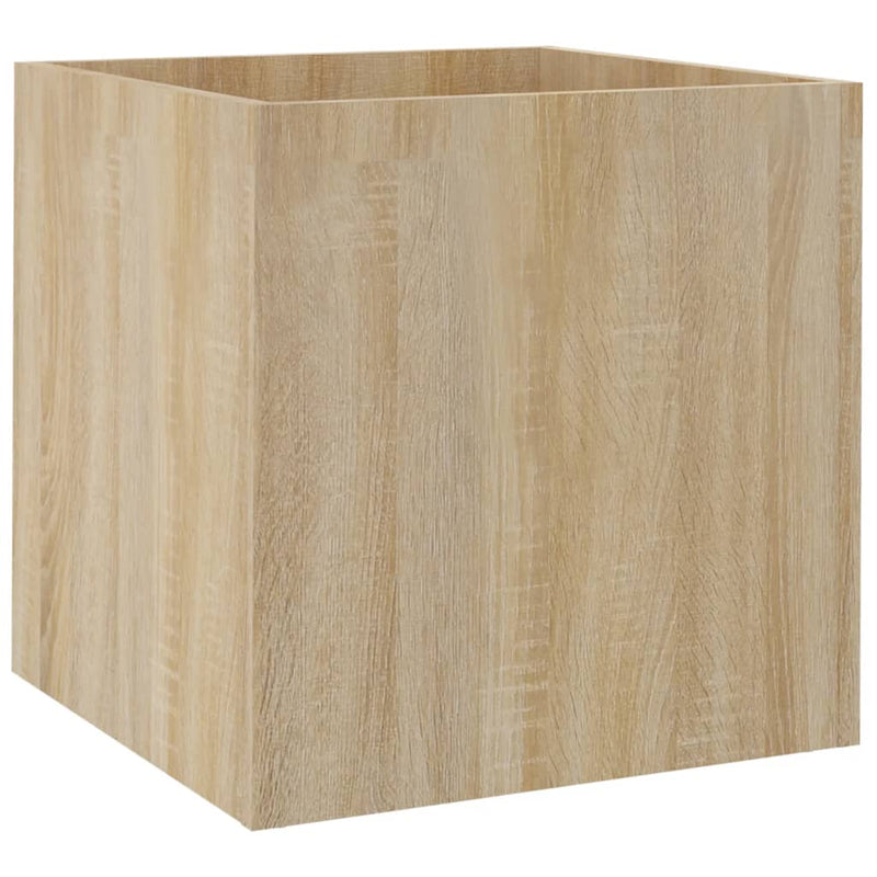 vidaXL Planter Box Smoked Oak 40x40x40 cm Engineered Wood