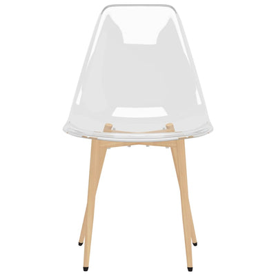 vidaXL Dining Chairs 2 pcs Transparent PET