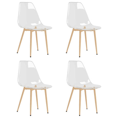 vidaXL Dining Chairs 2 pcs Transparent PET