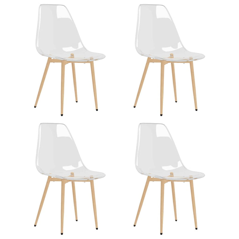vidaXL Dining Chairs 2 pcs Transparent PET