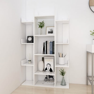vidaXL Book Cabinet Sonoma Oak 86x25.5x140 cm Engineered Wood