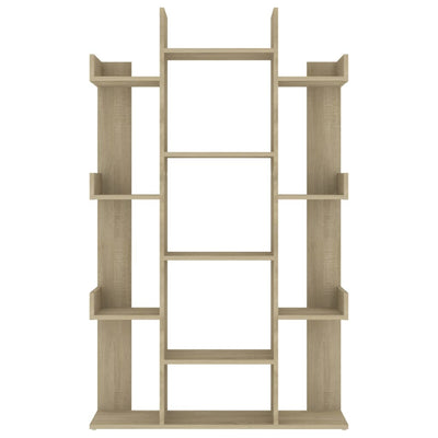 vidaXL Book Cabinet Sonoma Oak 86x25.5x140 cm Engineered Wood