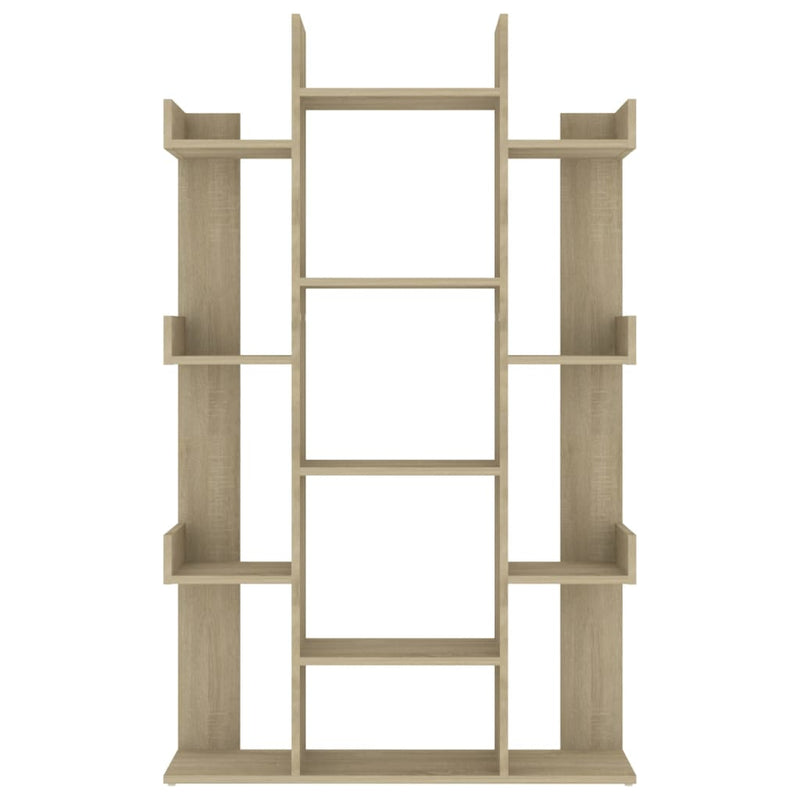 vidaXL Book Cabinet Sonoma Oak 86x25.5x140 cm Engineered Wood