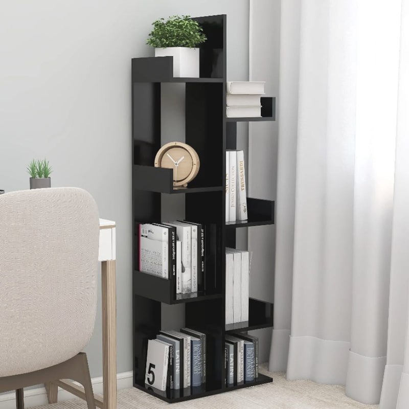 vidaXL Book Cabinet Sonoma Oak 48x25.5x140 cm Engineered Wood