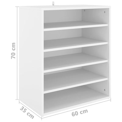 vidaXL Shoe Cabinet Sonoma Oak 60x35x70 cm Engineered Wood