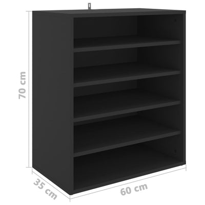 vidaXL Shoe Cabinet Sonoma Oak 60x35x70 cm Engineered Wood