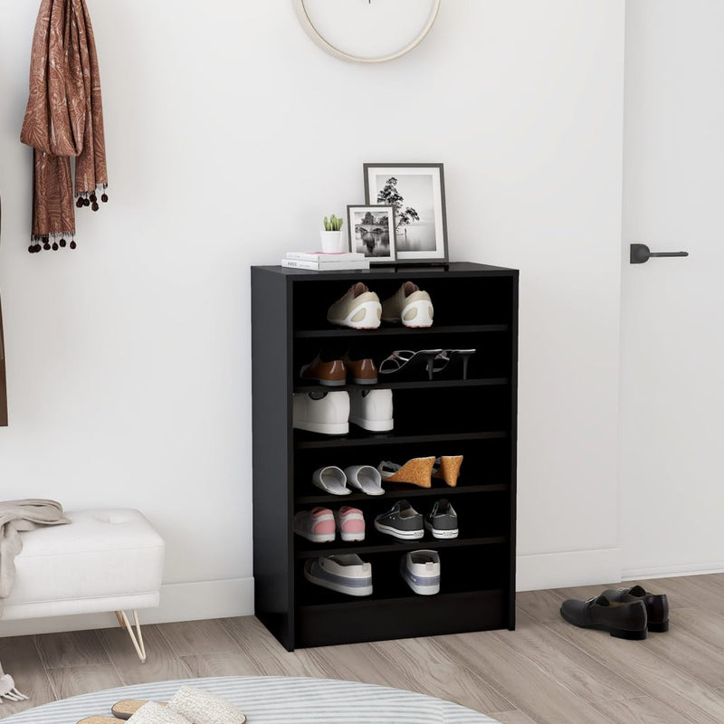 vidaXL Shoe Cabinet Sonoma Oak 60x35x92 cm Engineered Wood