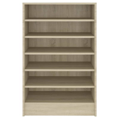 vidaXL Shoe Cabinet Sonoma Oak 60x35x92 cm Engineered Wood
