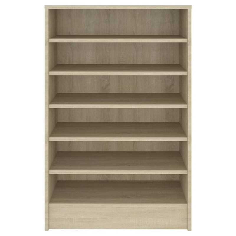 vidaXL Shoe Cabinet Sonoma Oak 60x35x92 cm Engineered Wood