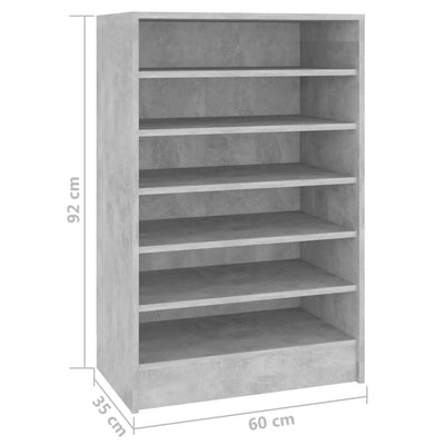 vidaXL Shoe Cabinet Sonoma Oak 60x35x92 cm Engineered Wood