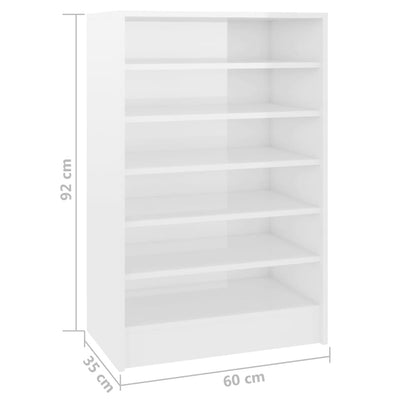 vidaXL Shoe Cabinet Sonoma Oak 60x35x92 cm Engineered Wood