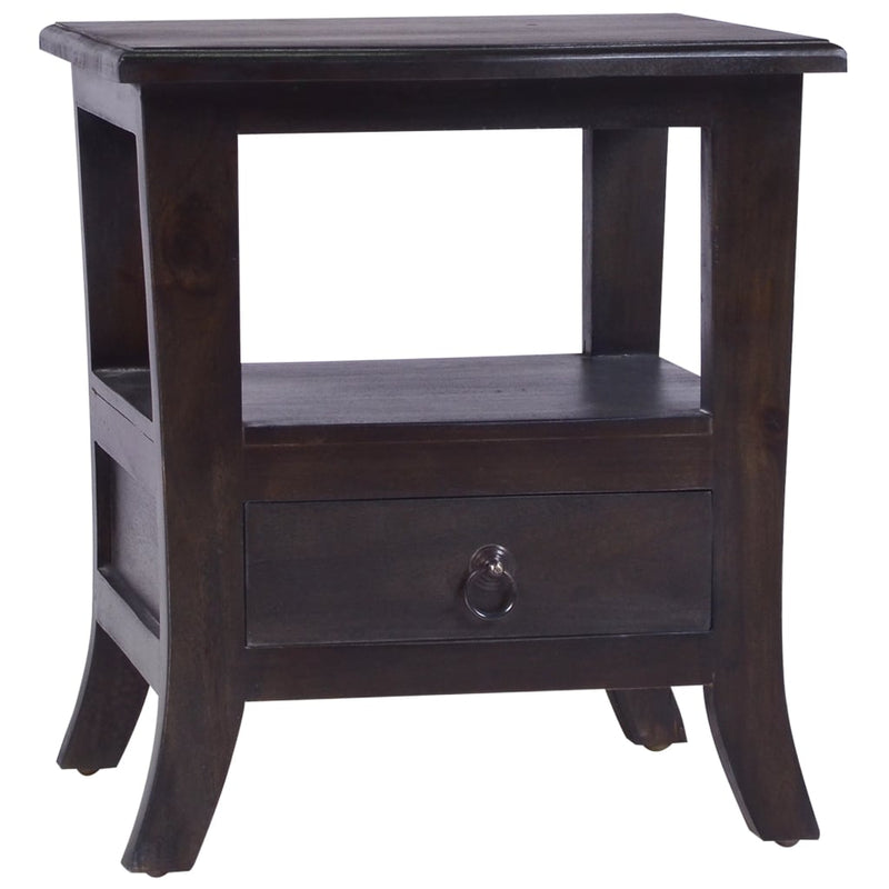 vidaXL Bedside Cabinet Light Black 40x40x45 cm Solid Wood Mahogany