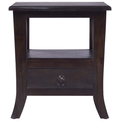 vidaXL Bedside Cabinet Light Black 40x40x45 cm Solid Wood Mahogany