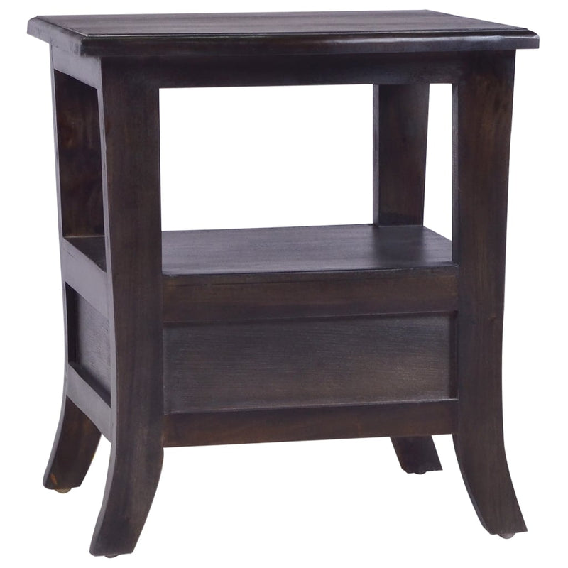 vidaXL Bedside Cabinet Light Black 40x40x45 cm Solid Wood Mahogany