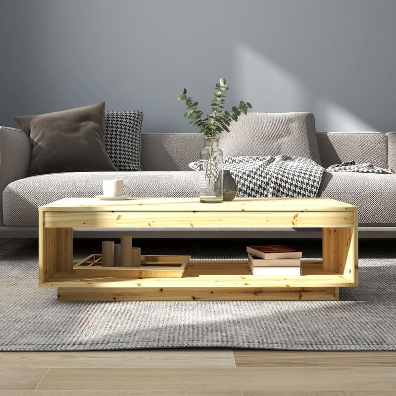 vidaXL Coffee Table 110x50x33.5 cm Solid Firwood