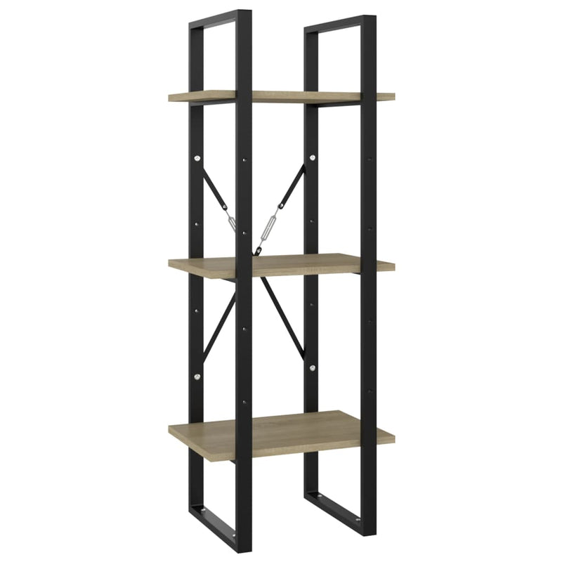 vidaXL 5-Tier Book Cabinet Black 40x30x175 cm Engineered Wood