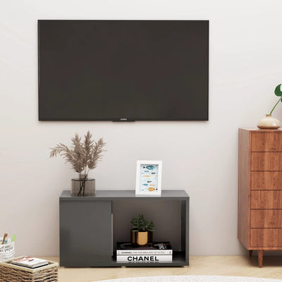 vidaXL TV Cabinet Black 60x24x32cm Engineered Wood