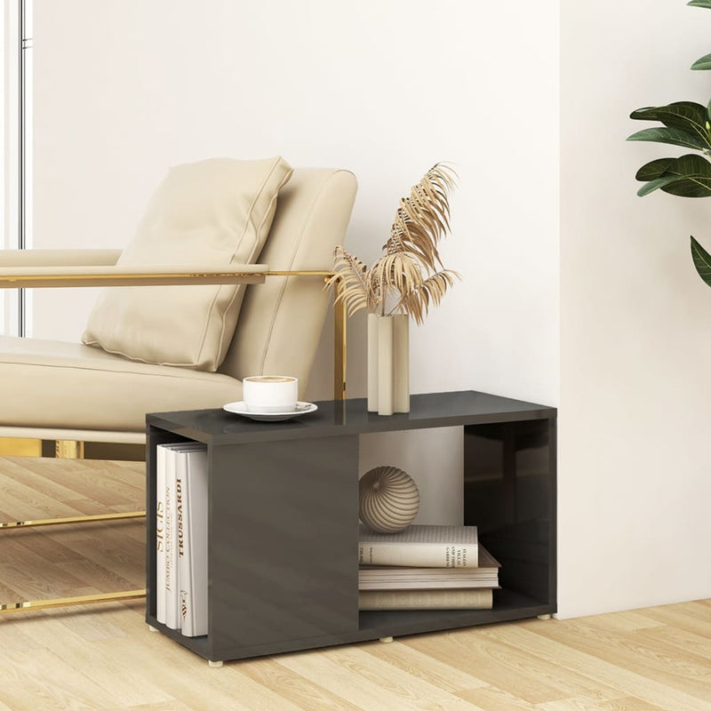 vidaXL TV Cabinet Black 60x24x32cm Engineered Wood