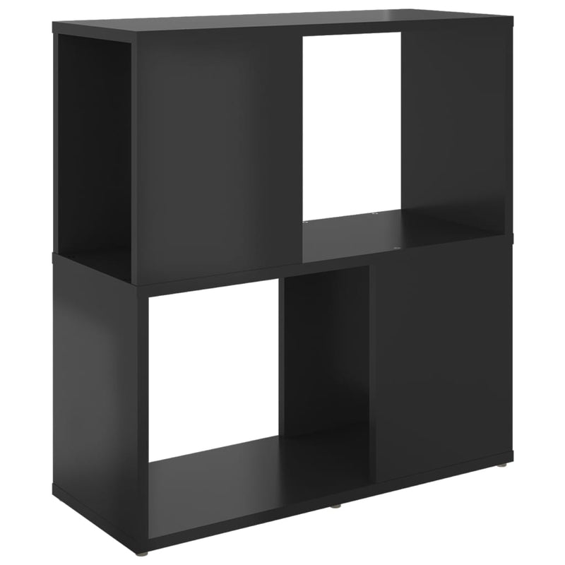 vidaXL Book Cabinet Black 60x24x63 cm Engineered Wood