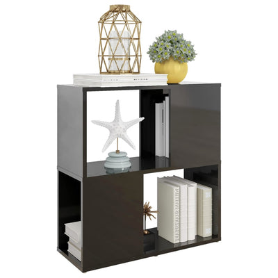 vidaXL Book Cabinet Black 60x24x63 cm Engineered Wood