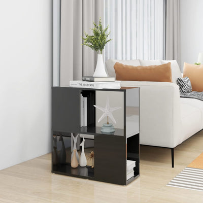 vidaXL Book Cabinet Black 60x24x63 cm Engineered Wood