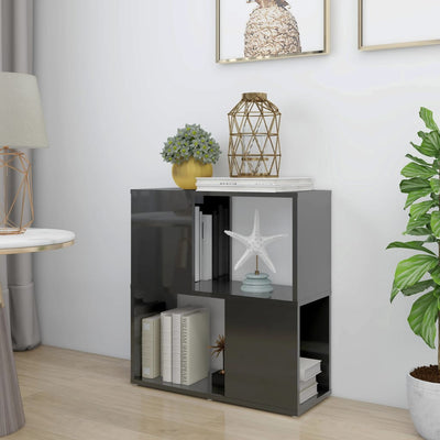 vidaXL Book Cabinet Black 60x24x63 cm Engineered Wood