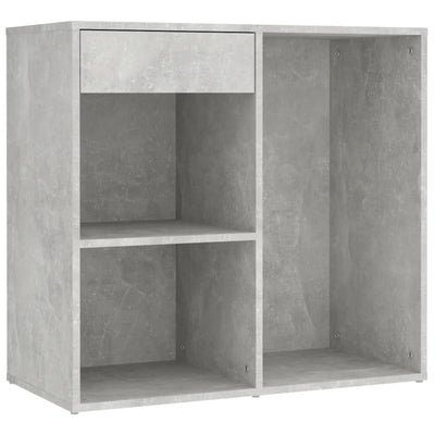 vidaXL LED Dressing Table with Cabinet Concrete Grey Engineered Wood