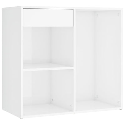 vidaXL LED Dressing Table with Cabinet Concrete Grey Engineered Wood