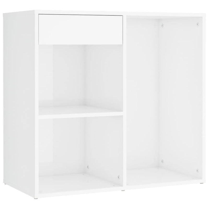 vidaXL LED Dressing Table with Cabinet Concrete Grey Engineered Wood