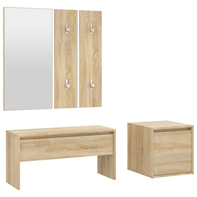 vidaXL Hallway Furniture Set Sonoma Oak Engineered Wood