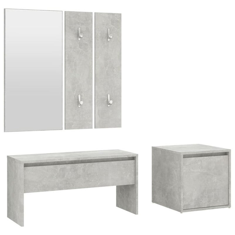vidaXL Hallway Furniture Set Sonoma Oak Engineered Wood