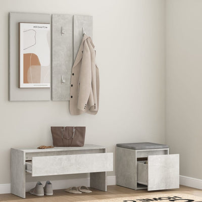 vidaXL Hallway Furniture Set Sonoma Oak Engineered Wood
