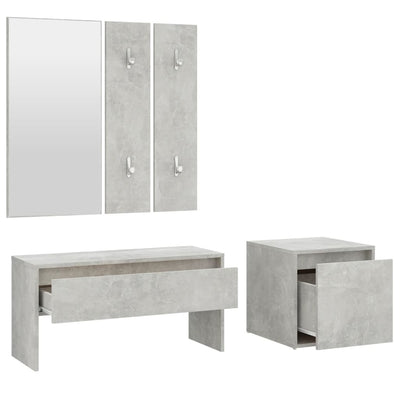 vidaXL Hallway Furniture Set Sonoma Oak Engineered Wood