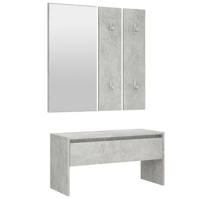 vidaXL Hallway Furniture Set Sonoma Oak Engineered Wood